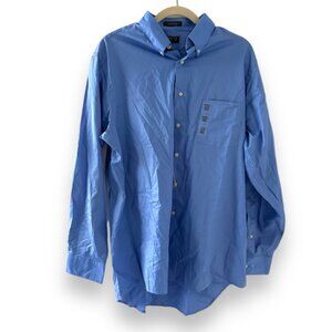Arrow Twill English Blue Long Sleeve Button Down Men's Size Large 16-16 1/2 NWT